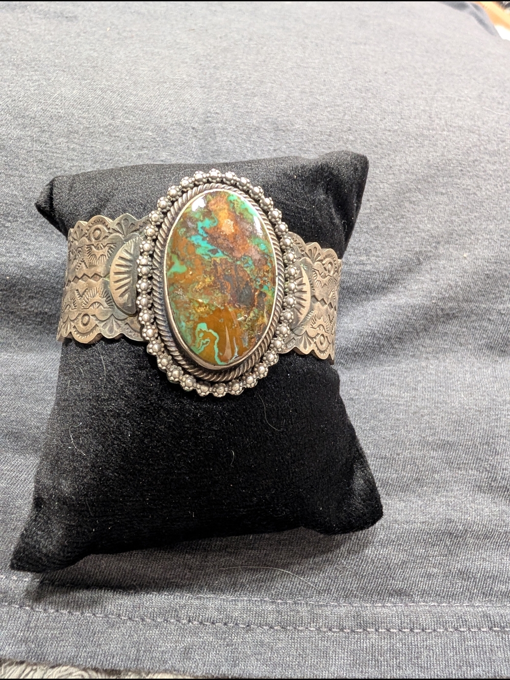 Sterling Silver Royston Turquoise Cuff By John Skeets